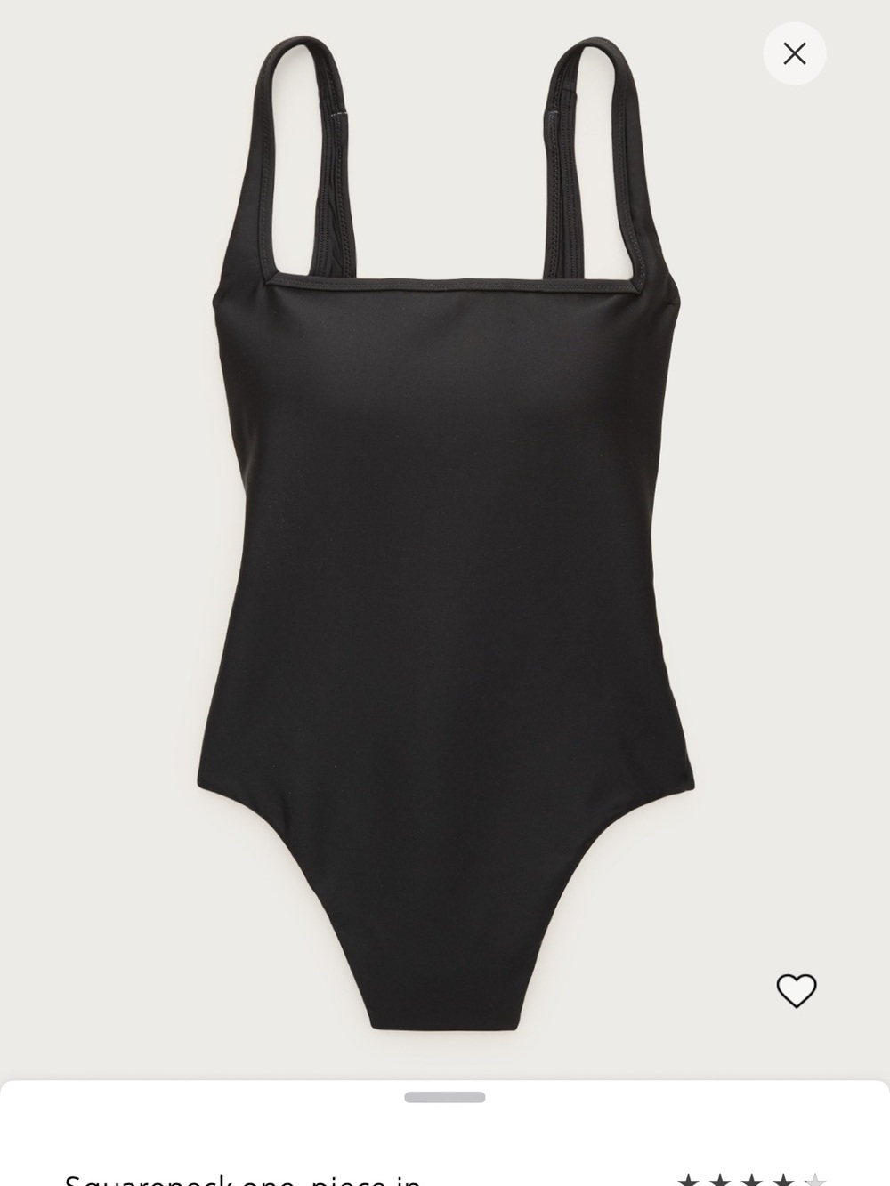 J crew squareneck one-piece in Classic Sculpt